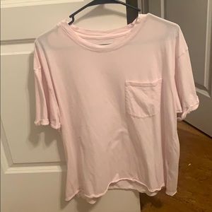 American Eagle pink boxy top